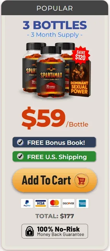 SpartaMax three bottles order
